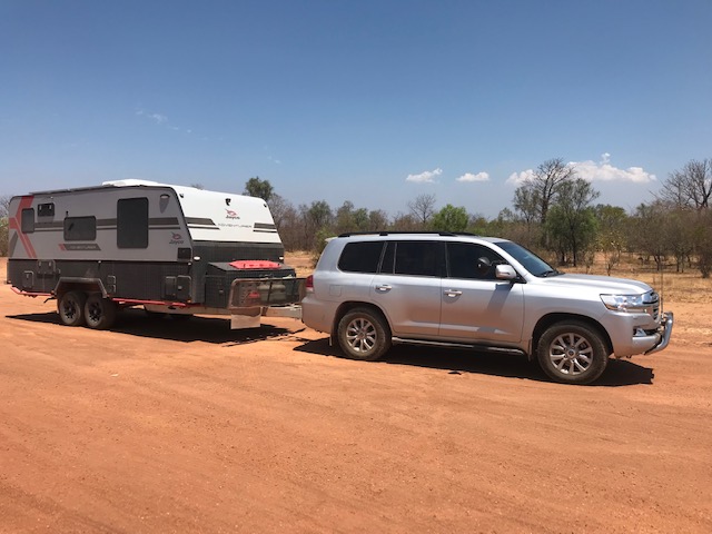 landcruiser and caravan outback australia