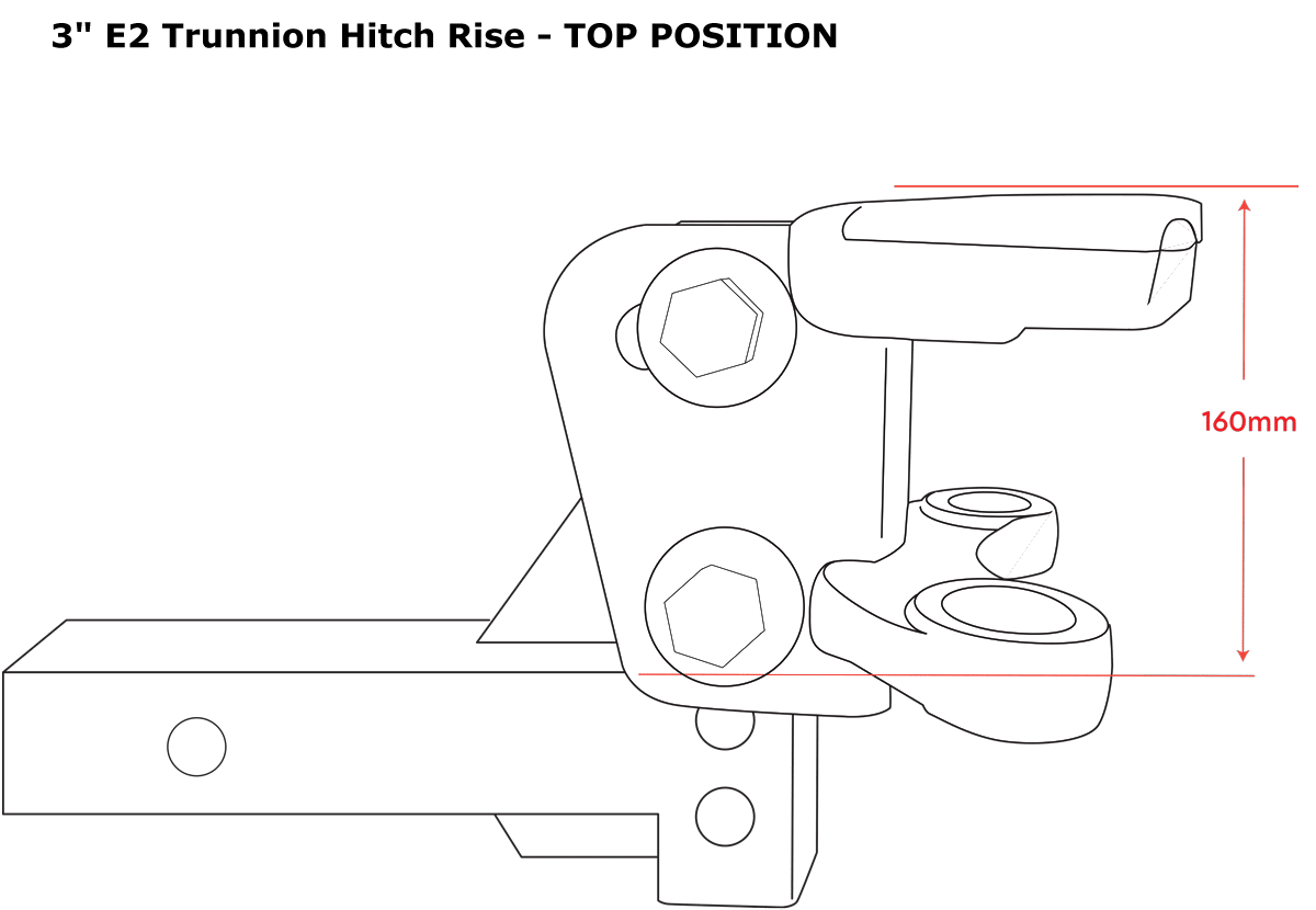 3in e2 trunnion rise