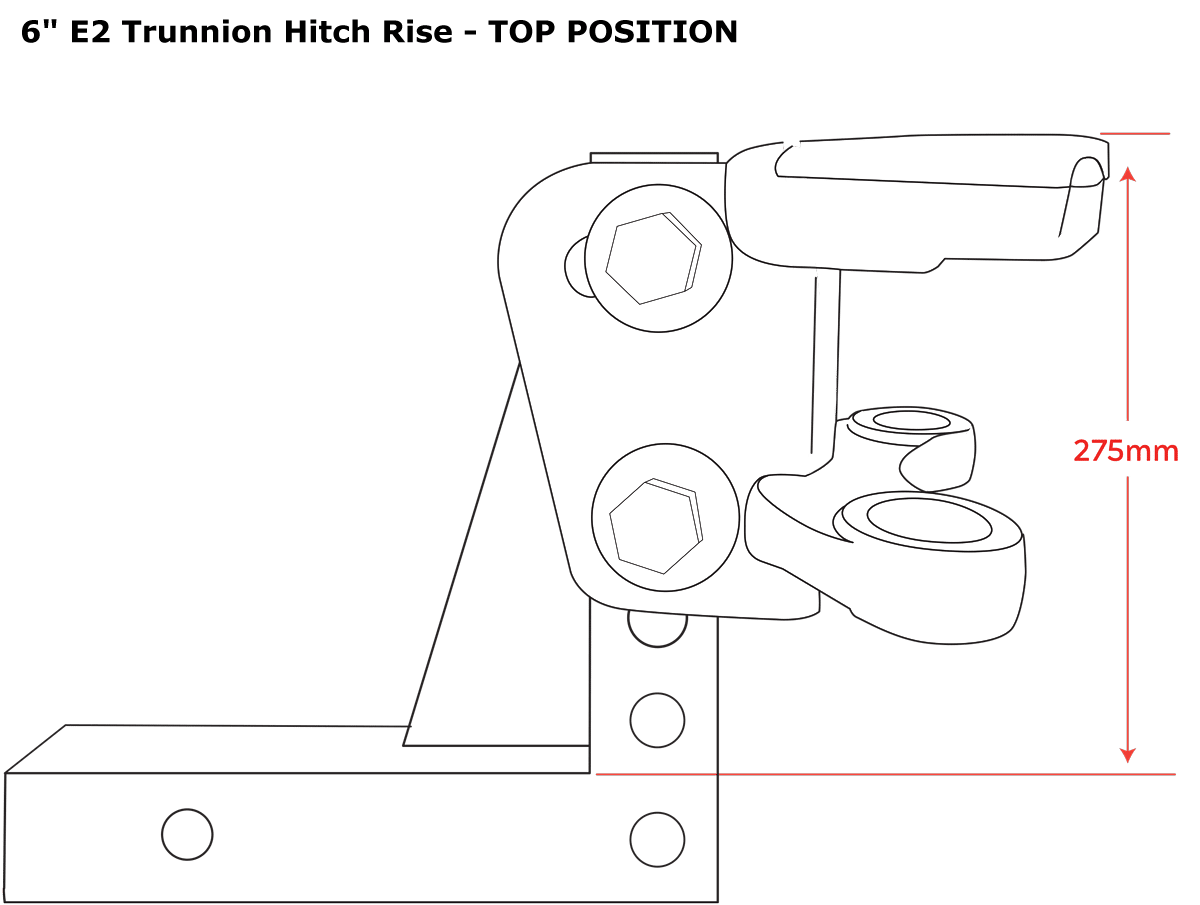 6in e2 trunnion rise